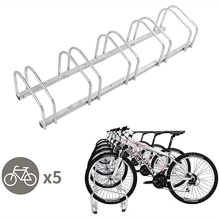 Estacionamiento ajustable para bicicletas con soporte de almacenamiento en el piso para bicicletas